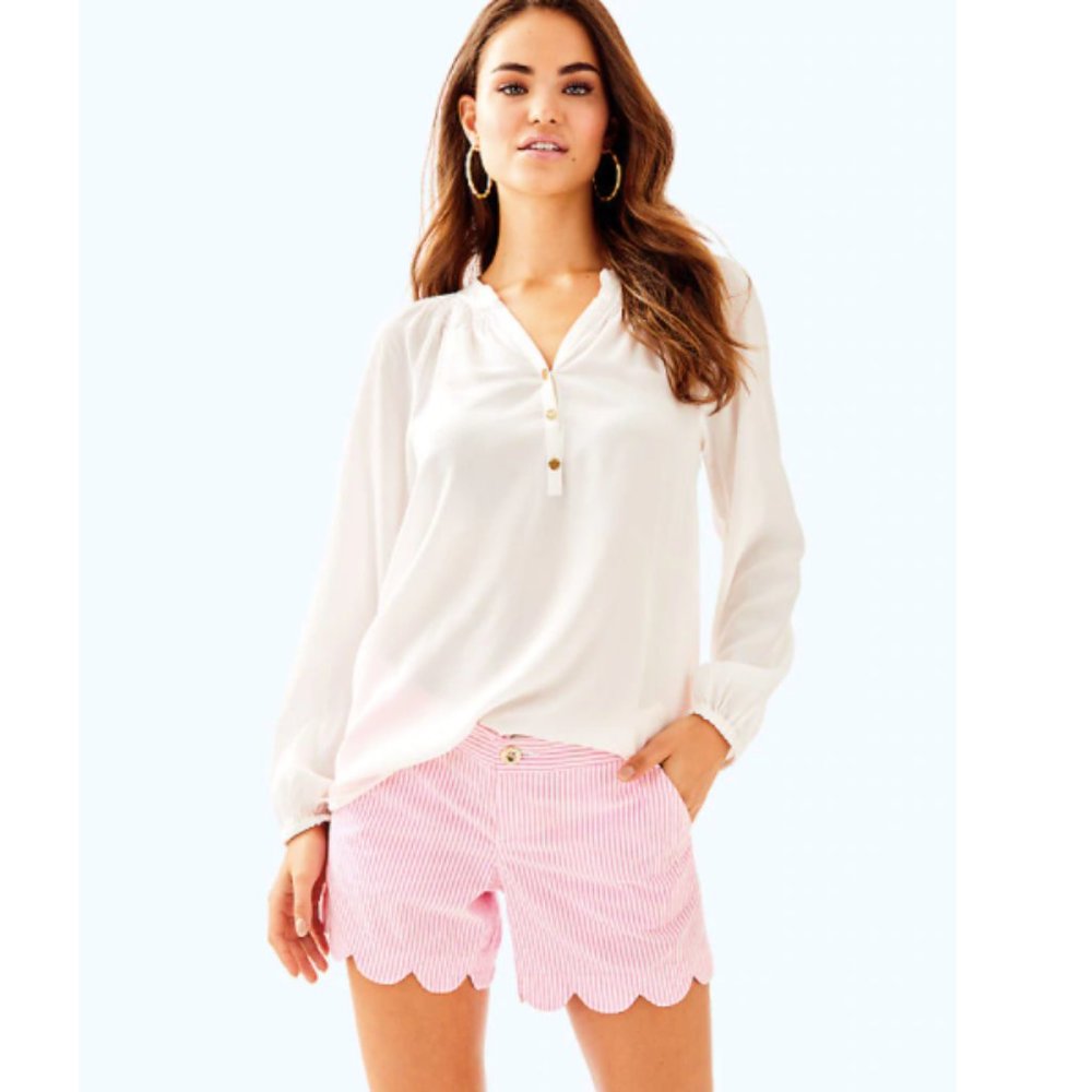 Lily Pulizter Pink Seersucker Buttercup Shorts